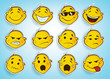 collection of cute faces in different facial expressions collection of cute faces in different facial expressions