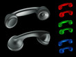 Handset isolated on black