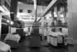 Old industrial kitchen interior (Black and white)