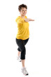 Young woman exercises