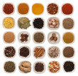 Spices and herbs isolated on white