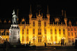 City hall, Bruges, Belgium, at night