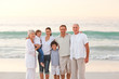 Beautiful family at the beach