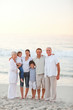 Beautiful family at the beach