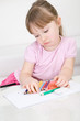 young girl drawing