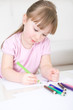 young girl drawing