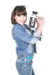 woman with camera