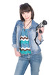 woman with camera