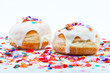 Foto: Berliner mit Zuckerguss und Konfetti Berliner mit Zuckerguss und Konfetti