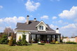 A new house with a garden in a rural area A new house with a garden in a rural area