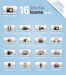 Gray Buttons - Media Icons 01