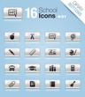 Gray Buttons - School Icons 01