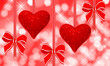 read hearts and bows hanging read hearts and bows hanging