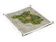 Brandenburg on unfolded map sheet. Brandenburg on unfolded map sheet.