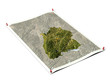 Baden-Wuerttemberg on unfolded map sheet. Baden-Wuerttemberg on unfolded map sheet.