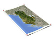 Albania on unfolded map sheet.