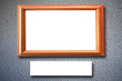 picture frame and white signboard
