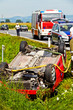 Verkehrsunfall. Unfall mit Auto, Rettung, Polizei.