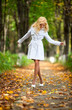 Young woman walking