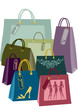 shopping bags in different colors and sizes