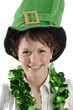 Pretty woman on St. Patrick's day