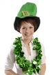 Pretty woman on St. Patrick's day