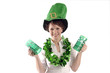 Pretty woman on St. Patrick's day