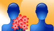 Person giving flower Person giving flower