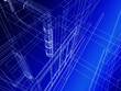 Abstract architectural construction sketch