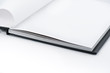 Detail of open book with white page Detail of open book with white page