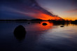 Fiery sunset
