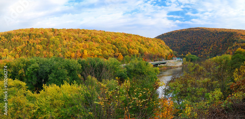 Photo: Delaware Water Gap panorama in Autumn Delaware Water Gap panorama in Autumn