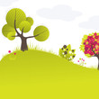 Abstract background with tree green. Vector illustration