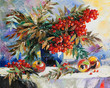Still-life with a mountain ash and apples Still-life with a mountain ash and apples