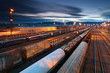 Freight Station with trains Freight Station with trains