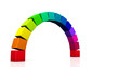 3D Würfel - Regenbogen Tor 02