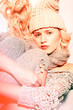 The blond girl
