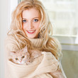 girl with cat