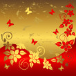 Grunge floral background. Grunge floral background.