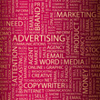 ADVERTISING. Wordcloud vector illustration. ADVERTISING. Wordcloud vector illustration.