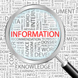 INFORMATION. Word cloud concept illustration.