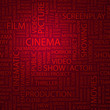 CINEMA. Vector word cloud illustration. CINEMA. Vector word cloud illustration.
