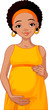 African pregnant woman prepared to be mother