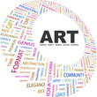 ART. Word collage on white background.
