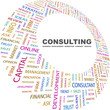 CONSULTING. Word collage on white background. CONSULTING. Word collage on white background.