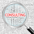CONSULTING. Word cloud concept illustration. CONSULTING. Word cloud concept illustration.