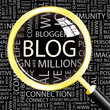 BLOG. Magnifying glass over different association terms.
