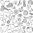 Spices&vegetables&fruits set