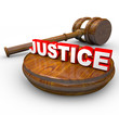 Justice - Judge Gavel and Word