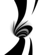 Abstract black and white spiral